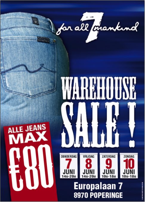 7 for all mankind Warehouse sale